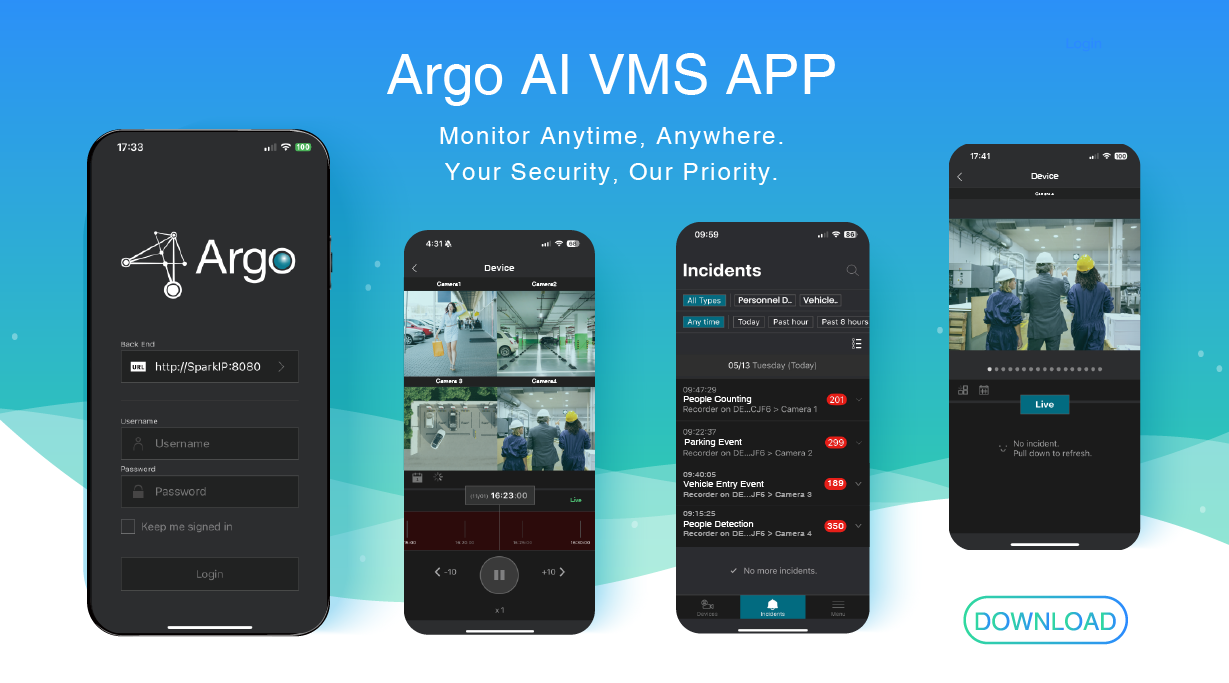 Argo AI VMS App Now Available｜Smart Remote Video Monitoring Anytime, Anywhere