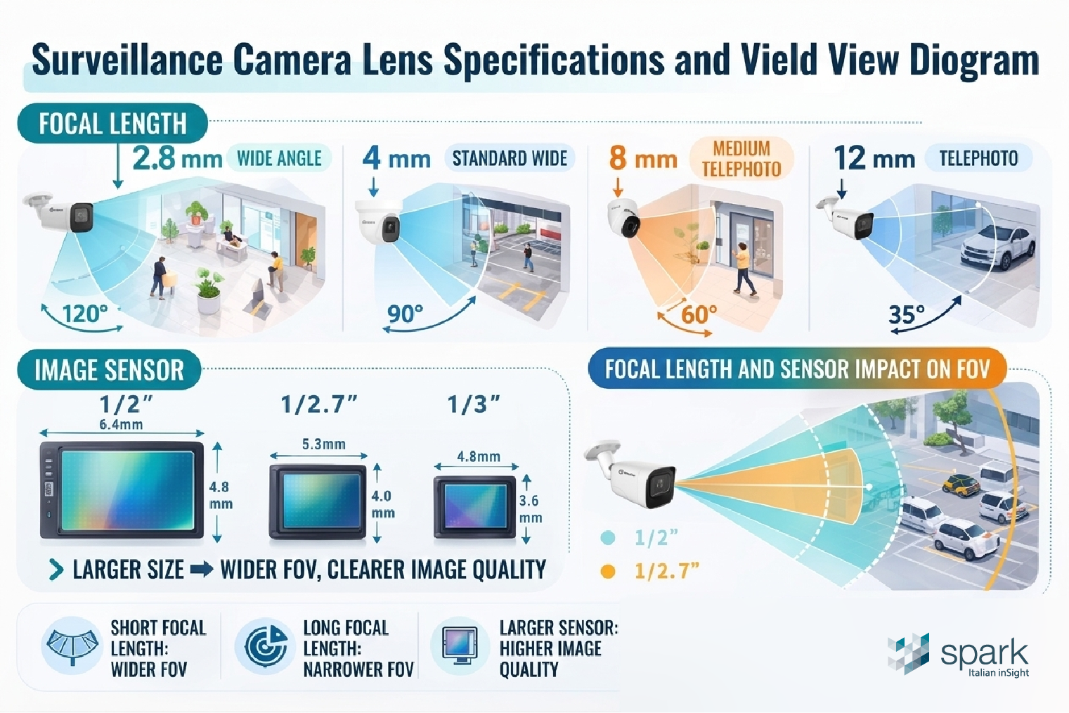 How to Choose a Security Camera Lens: Focal Length, Sensor Size & FOV Explained