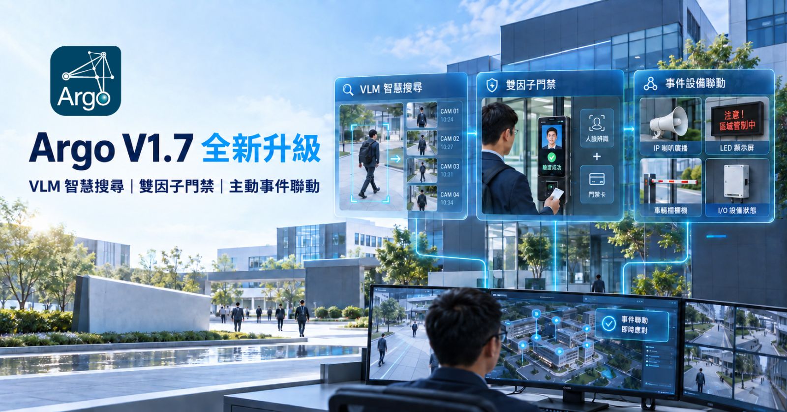 Argo v1.7 全新升級|VLM 智慧搜尋、雙因子門禁與主動式事件聯動